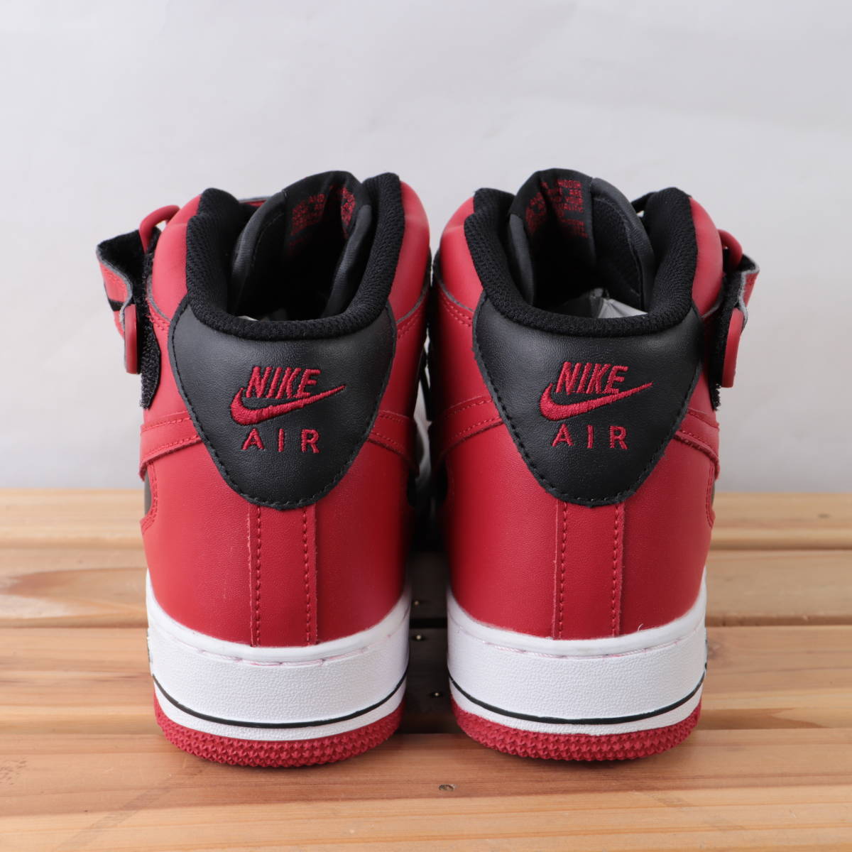 z8874 ナイキ エアフォース1 ミッド US8 26.0cm/赤 黒 白 NIKE 