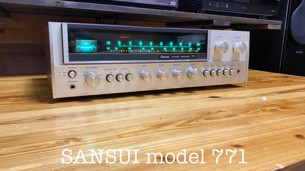 定番人気，低価 SANSUI サンスイ 771 プリメインアンプ ステレオレシーバー ステレオチューナー フルLED仕様 メンテナンス品 動作良好(サンスイ)｜売買されたオークション情報、yahooの商品情報をアーカイブ公 サンスイ