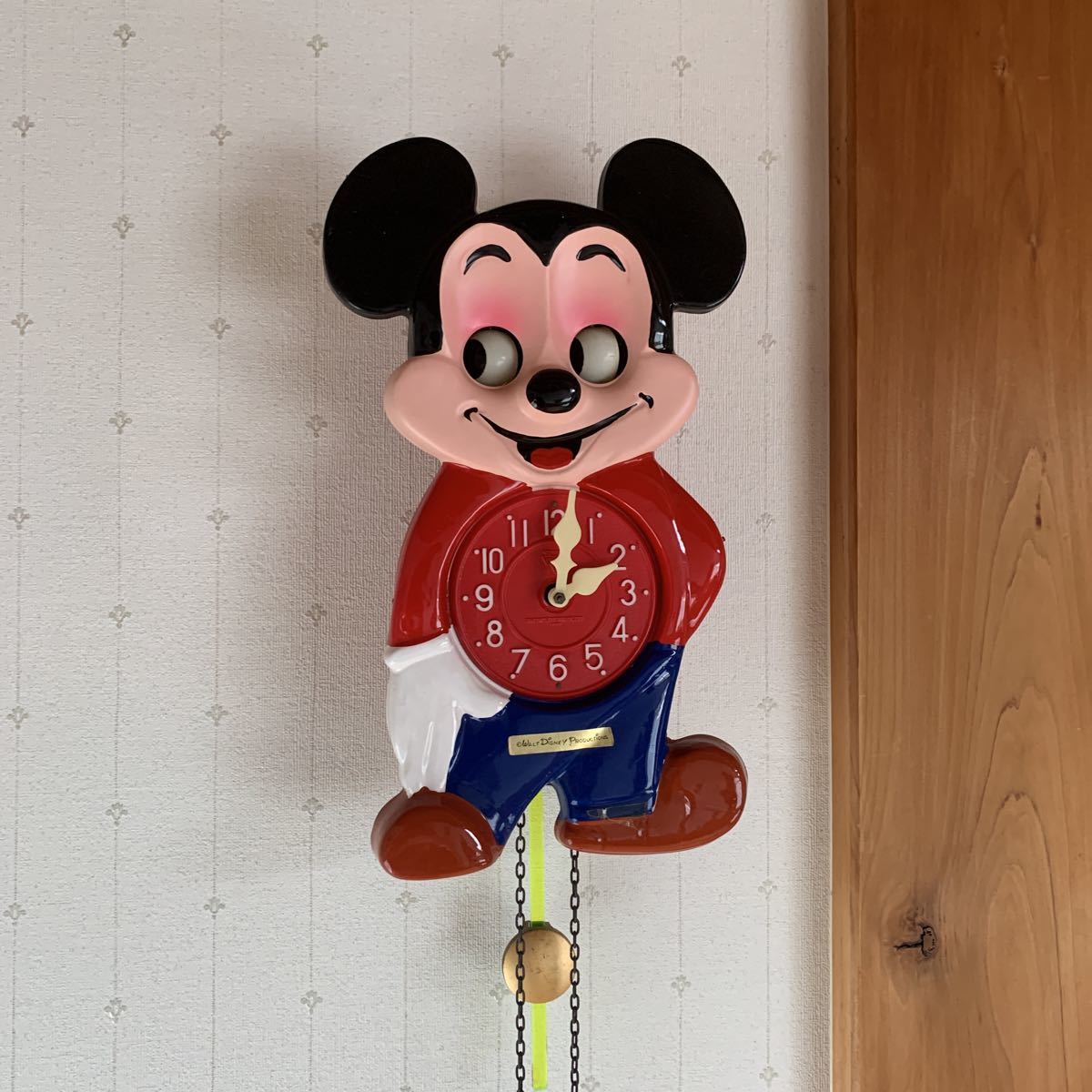 ディズニー ミッキーマウス 掛け時計 昭和 時計 レトロ Disney