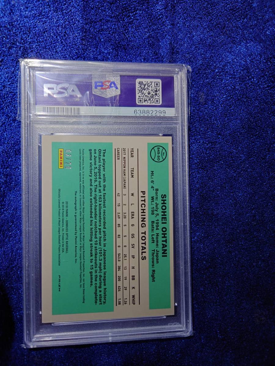 2018 PANINI DONRUSS OPTIC ROOKIE RETRO1984 直筆サインカード 大谷 