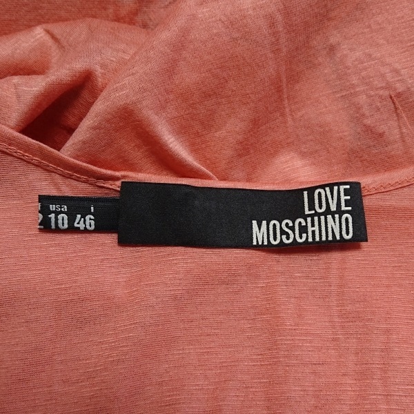 ラブモスキーノ LOVE MOSCHINO 半袖Tシャツ サイズ46 XL - ピンク 