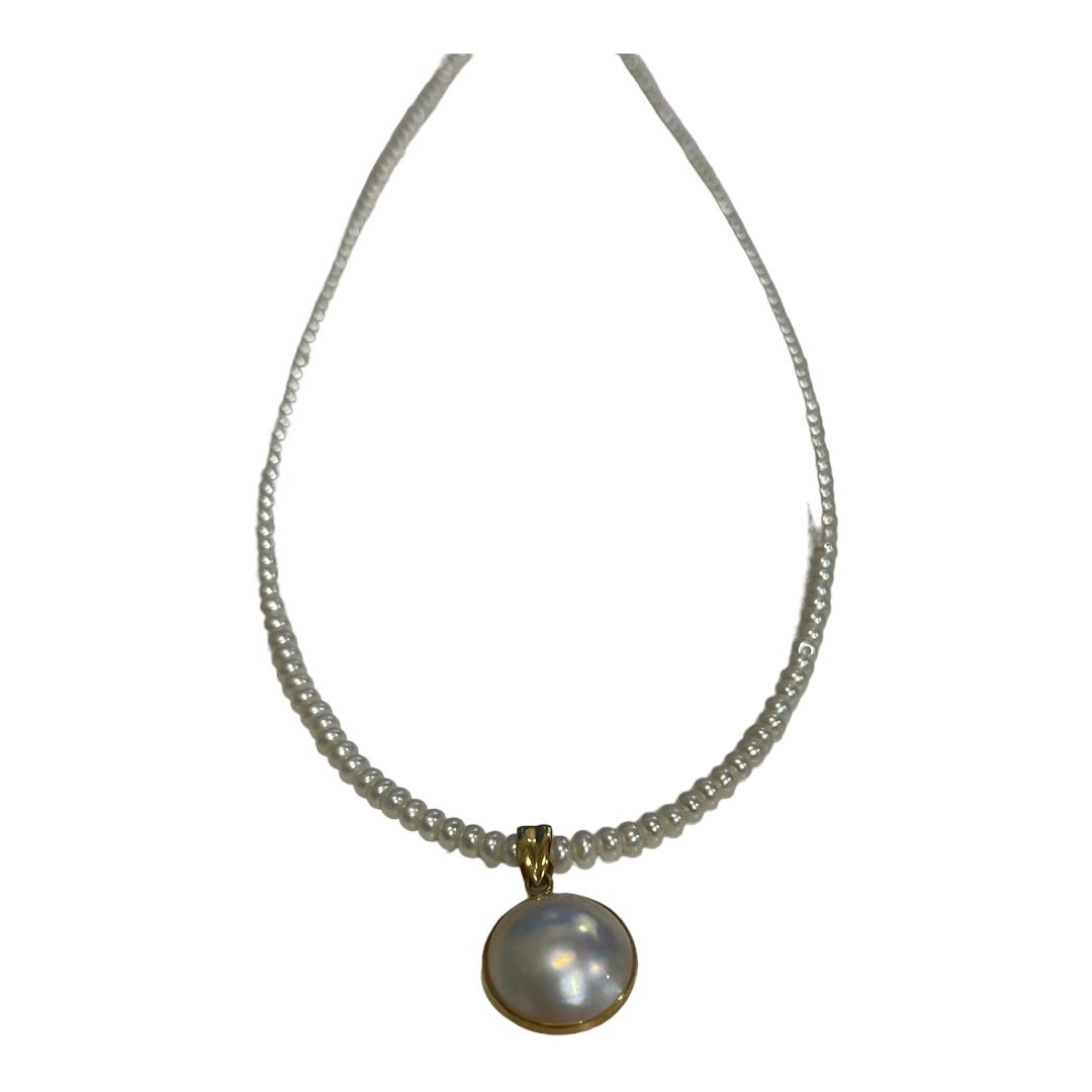 kaL16265RO 【中古品】マベパールネックレス パールネックレス 留め具