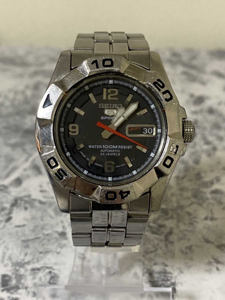 ジャンク品 SEIKO セイコー 時計 SPORTS 5 7S36-02L0 セイコーファイブ 