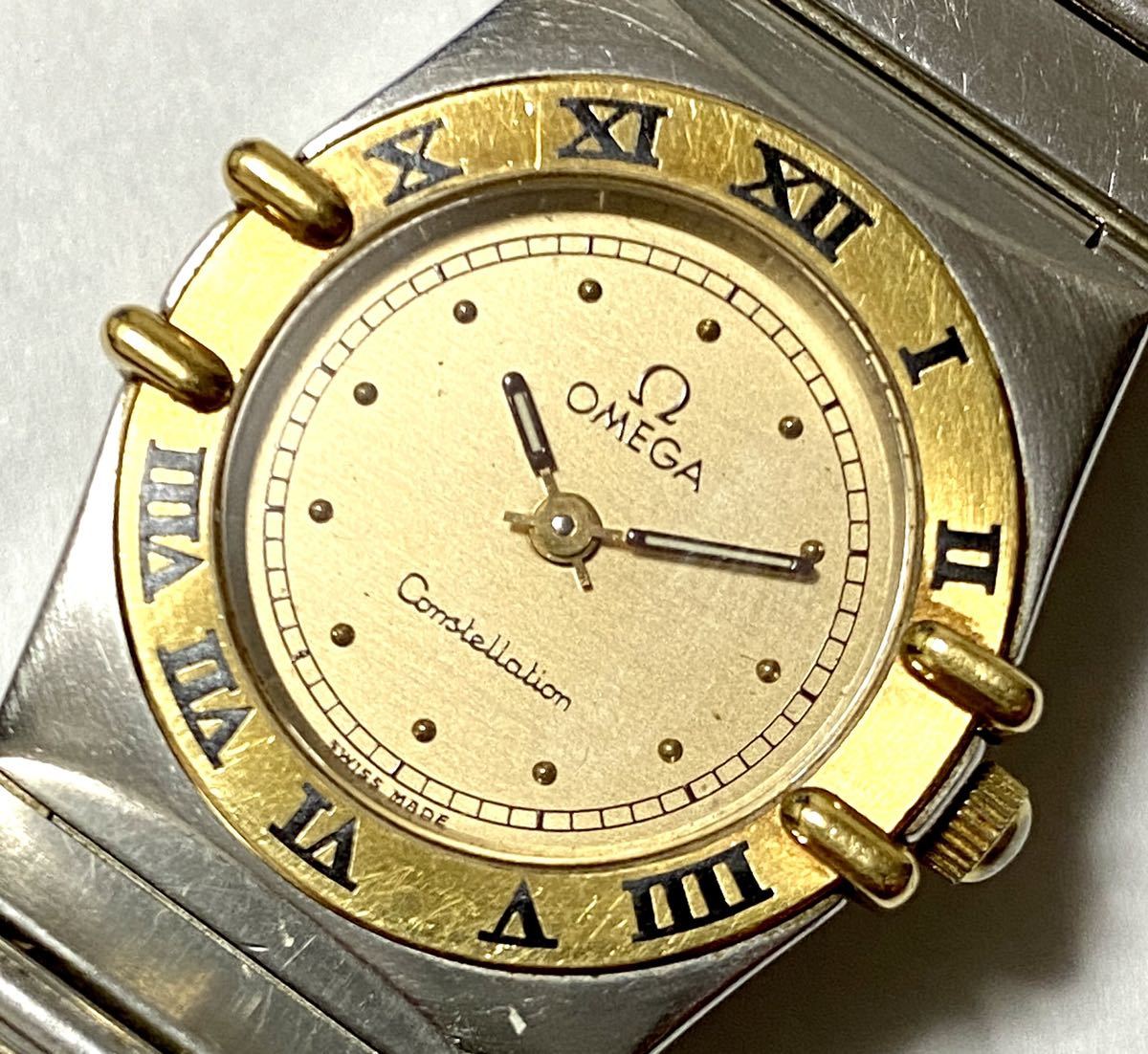 オメガ コンステレーション OMEGA 1円〜 Y 金製YGベゼル ハーフバー 