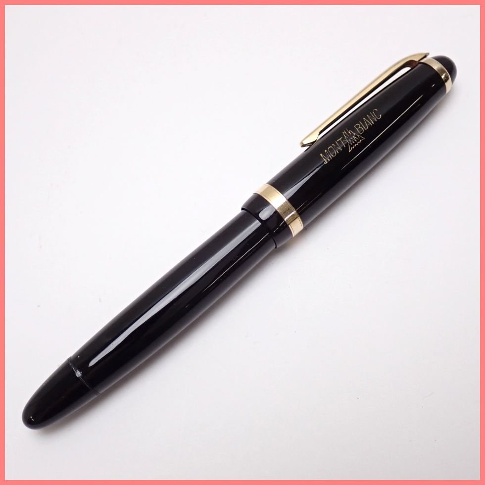 ☆モンブラン 216 万年筆 全長約13.5cm/ブラック×ゴールド/14K