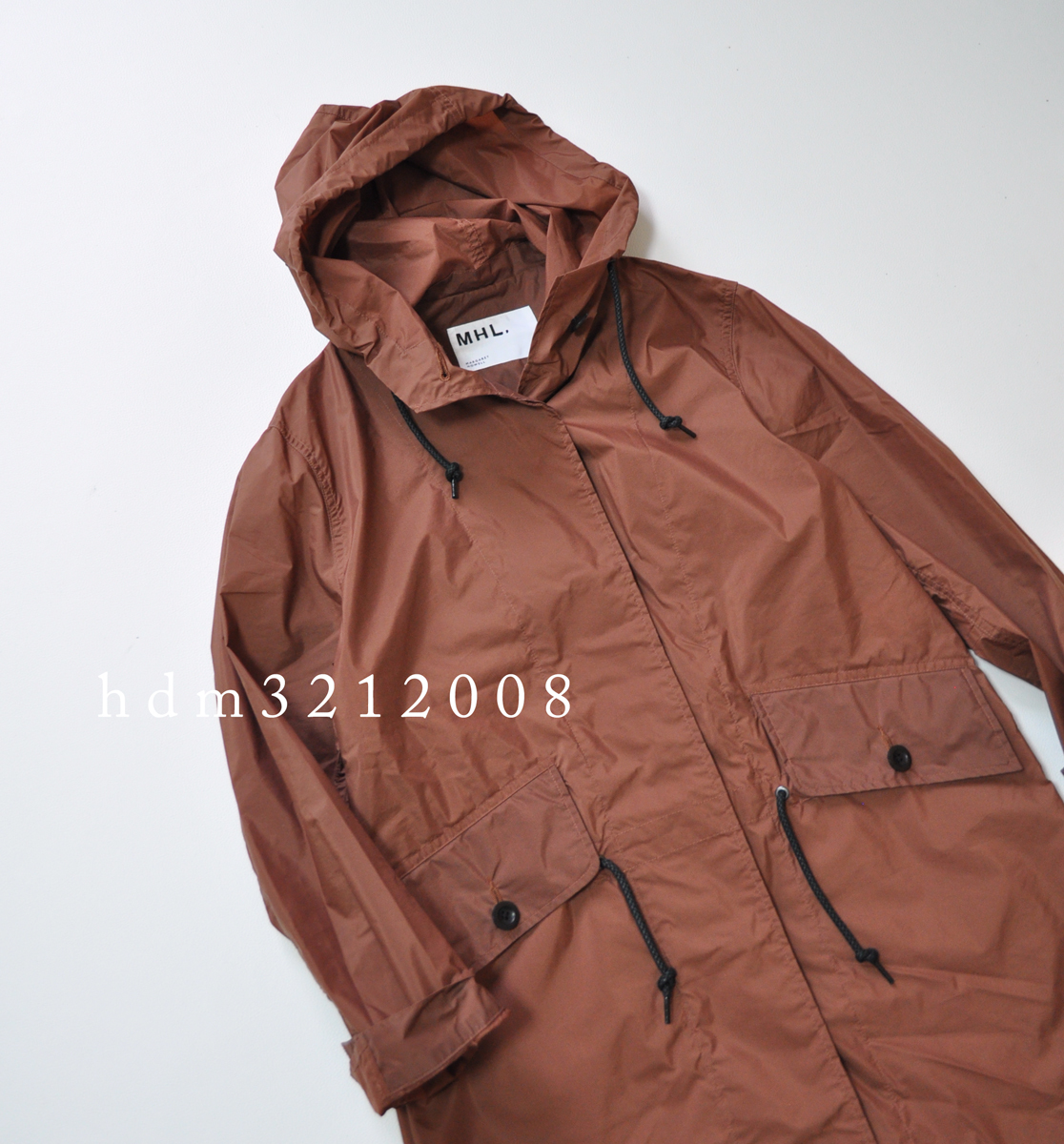 メンズ MHL. SUPERLIGHT PROOFED COTTON アーミーパーカー