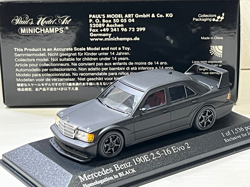 新作入荷，新作 Kyosho別注 1/43 メルセデスベンツ Mercedes-Benz 190E 2.5-16 Evo 2 Homologation in BLACK ホモロゲーション イン ブラック(乗用車)｜売買されたオークション情報、yahooの商品情報をアーカイブ公開 - オークフ 乗用車