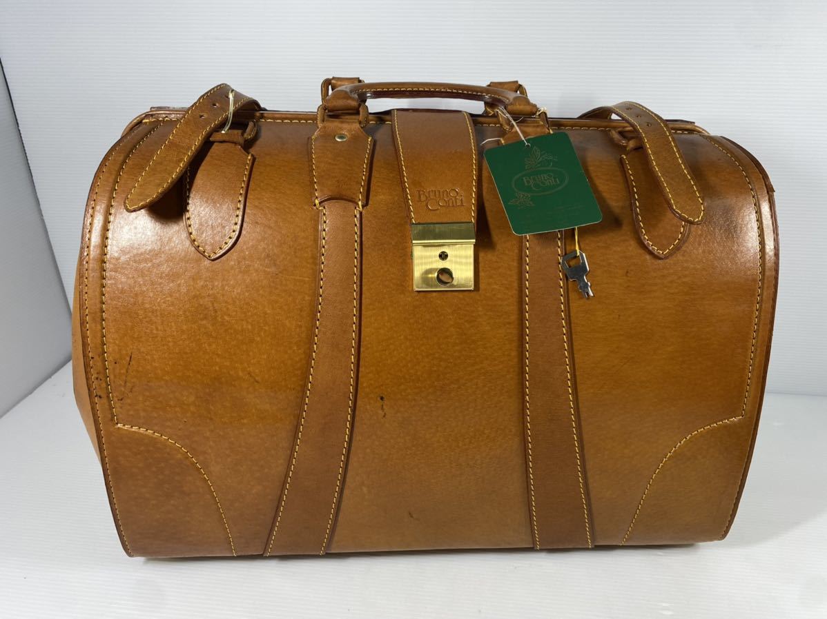 ブルーノ コンティ本皮ボストンバッグ2点セット