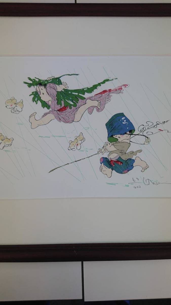 中島潔 〝題名分からず〟 サイン入り シリアルナンバー入り リトグラフ