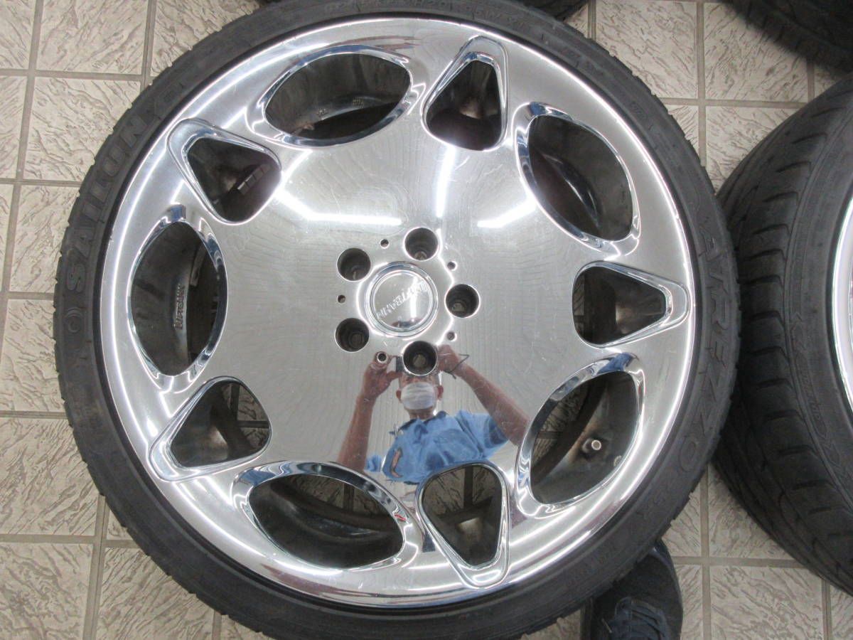 エルグランド等20×8.5Joff+35×2と+45×2pcd114.3の5Hハブ径68㎜・タイヤ245/35ZR20 SAILUN ATREZ20 ZSR製造年0720×4の4本セット 中古◇ タイヤホイール ガンメタ HR201 グノーシス F９J＋３５