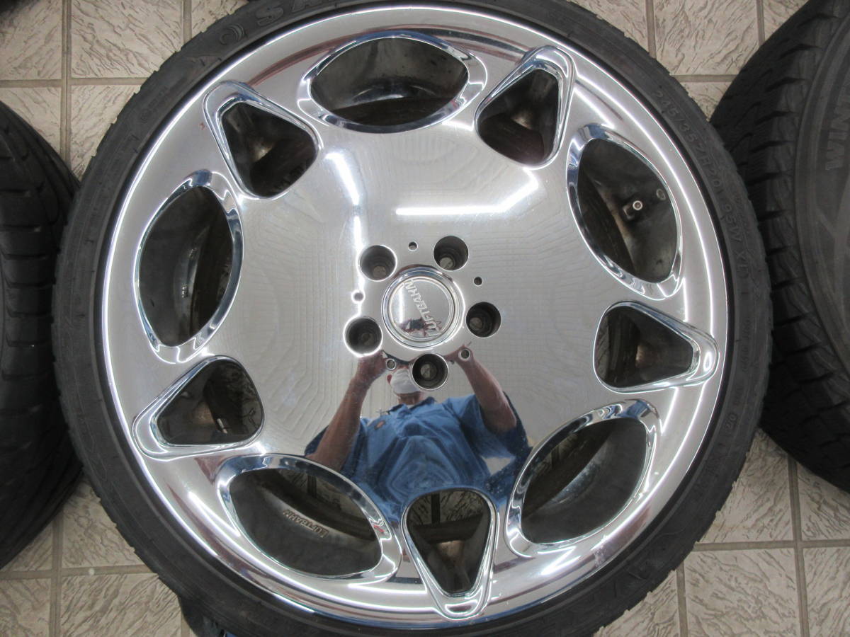 エルグランド等20×8.5Joff+35×2と+45×2pcd114.3の5Hハブ径68㎜・タイヤ245/35ZR20 SAILUN ATREZ20 ZSR製造年0720×4の4本セット 中古◇ タイヤホイール ガンメタ HR201 グノーシス F９J＋３５