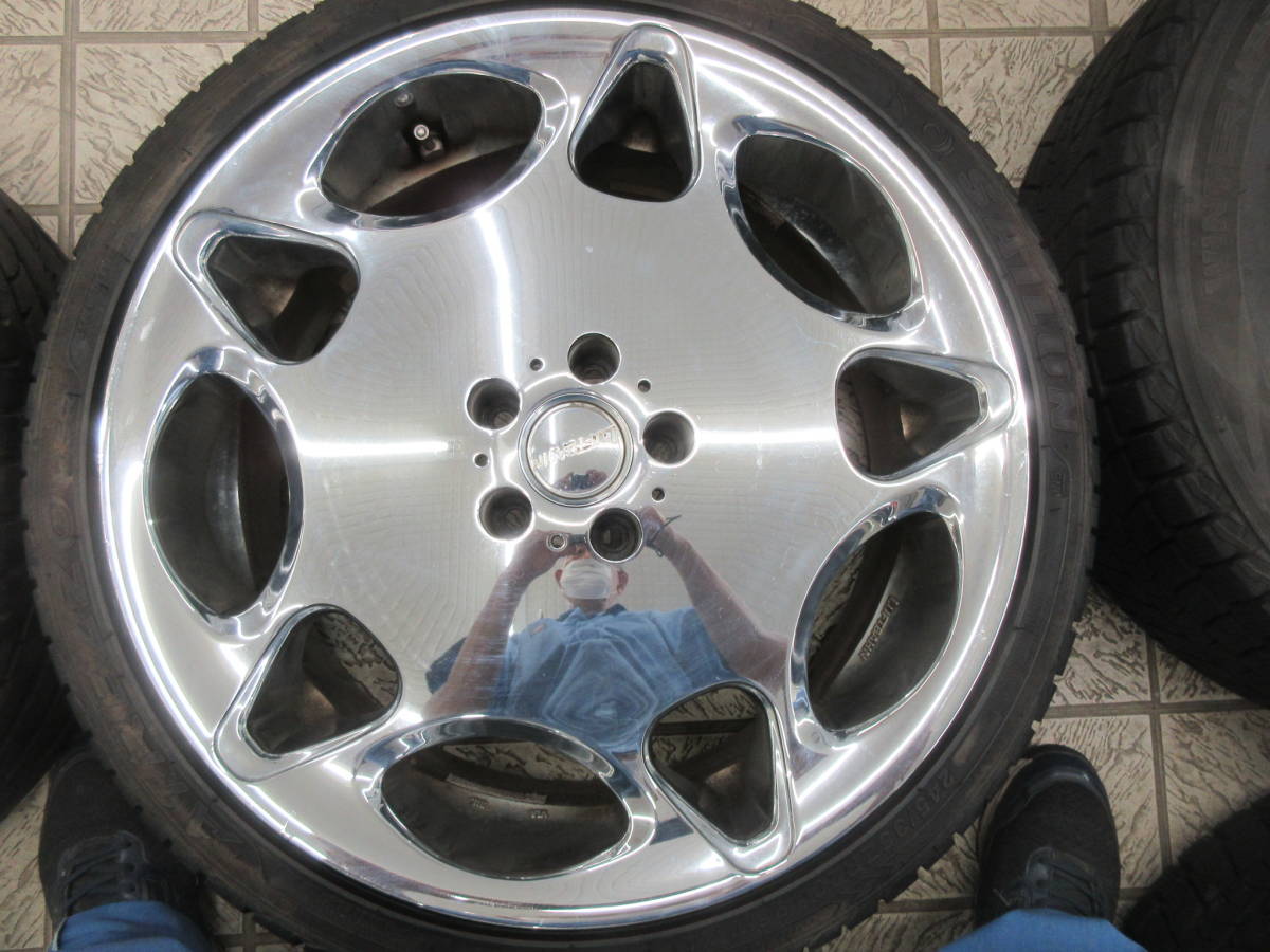 エルグランド等20×8.5Joff+35×2と+45×2pcd114.3の5Hハブ径68㎜・タイヤ245/35ZR20 SAILUN ATREZ20 ZSR製造年0720×4の4本セット 中古◇ タイヤホイール ガンメタ HR201 グノーシス F９J＋３５