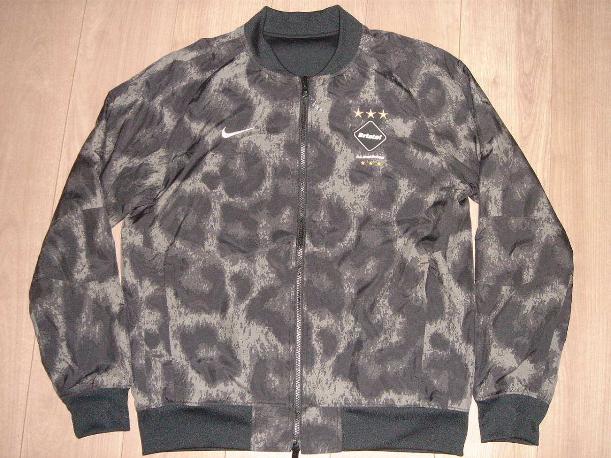 ☆★FCRB NIKE PDKジャケット 黒 レオパード M リバーシブル ボンバー MA-1 FRAGMENT uniform experiment SOPH