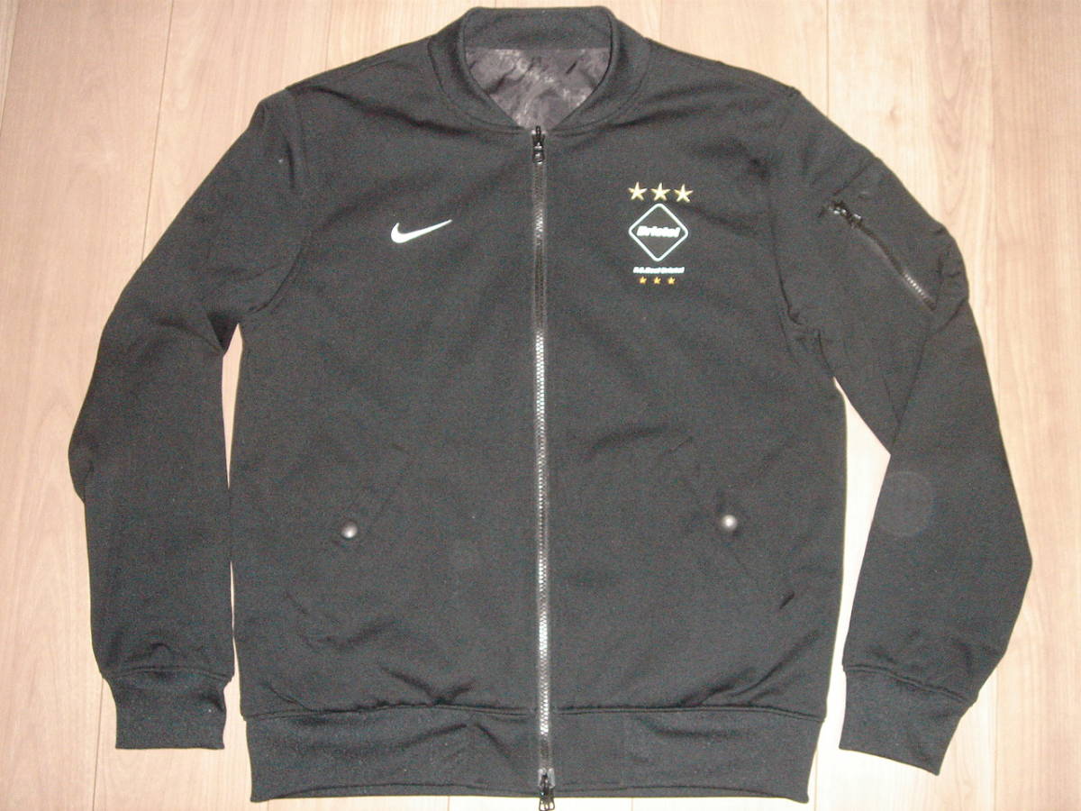 ☆★FCRB NIKE PDKジャケット 黒 レオパード M リバーシブル ボンバー MA-1 FRAGMENT uniform experiment SOPH