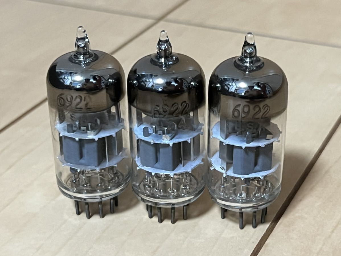 6922 6DJ8 3本 USA メーカ不明 全数試験済み 良好 真空管
