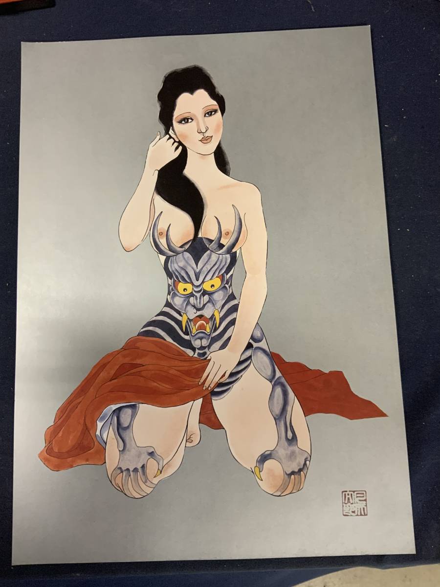 妖艶刺青美人画集 凡天太郎 画集 刺青○凡天太郎【 妖艶刺青美人画集 】豪華本 ○絶版 刺青原画 下絵 和