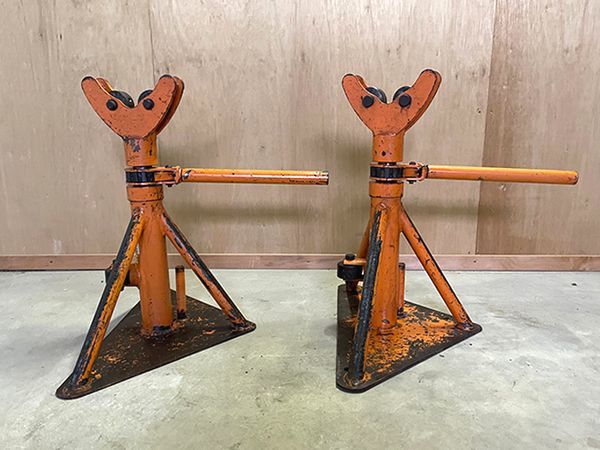 □中古品 育良精機製作所 ケーブルジャッキ ISJ-0680 3トン 2脚セット 工具
