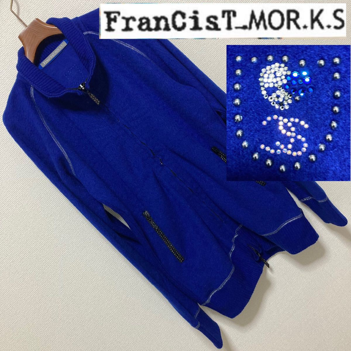 良品□フランシストモークス□ファーニット ジップアップ ジャケット 