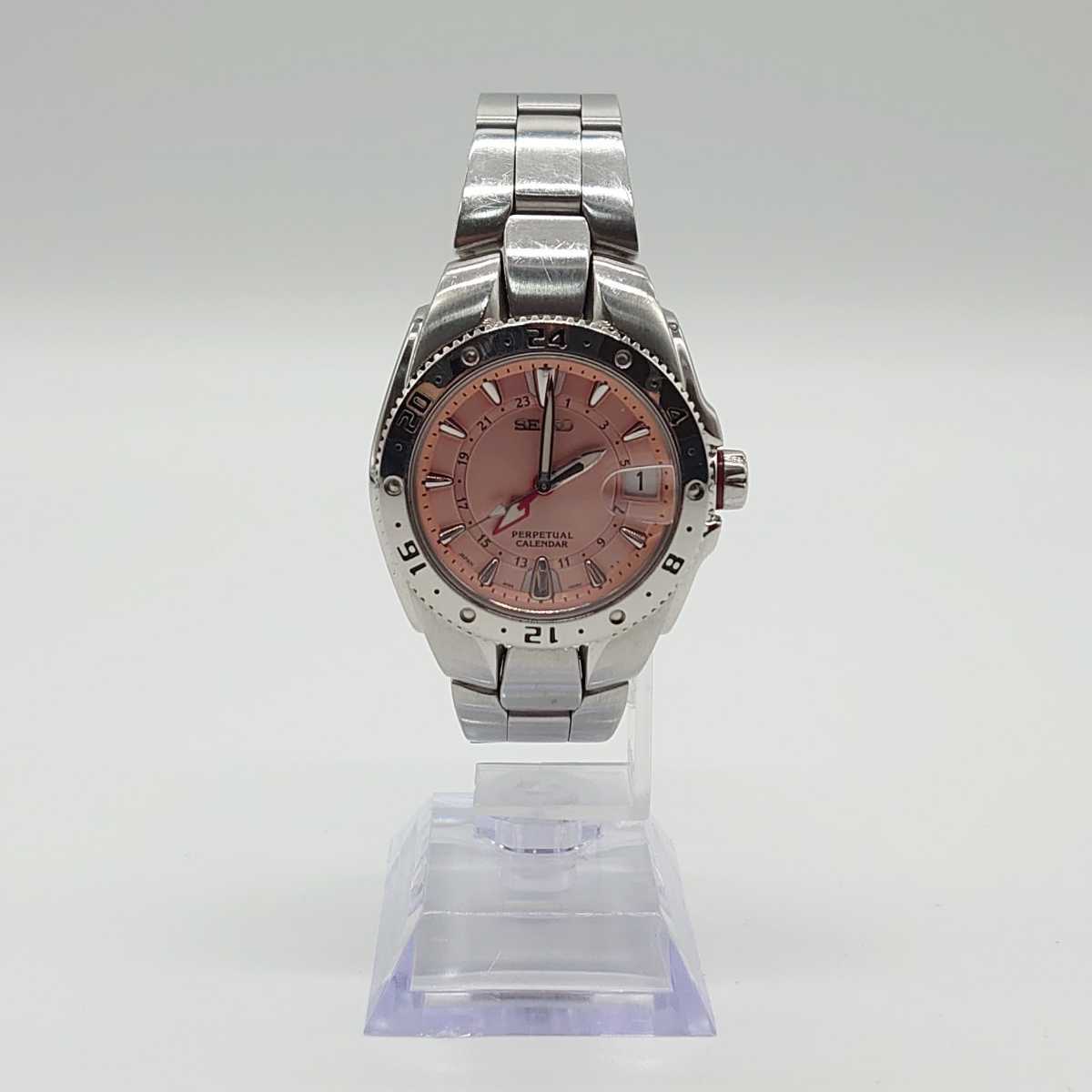 SEIKO Perpetual セイコー パーペチュアルカレンダー 8F56-0060 ピンク 