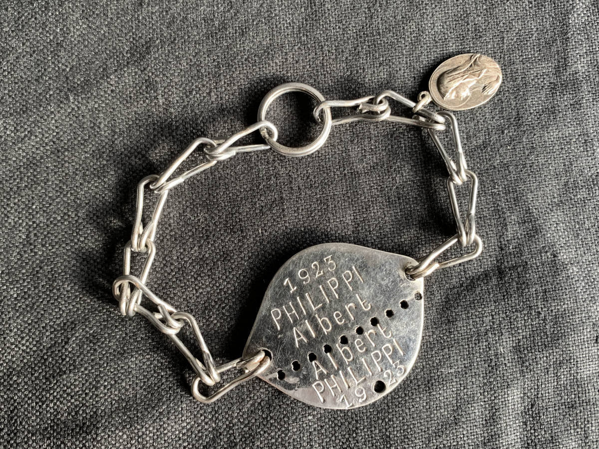 フランス軍 1923s ドッグタグ メダイ付き ブレスレット チェーン WW1 