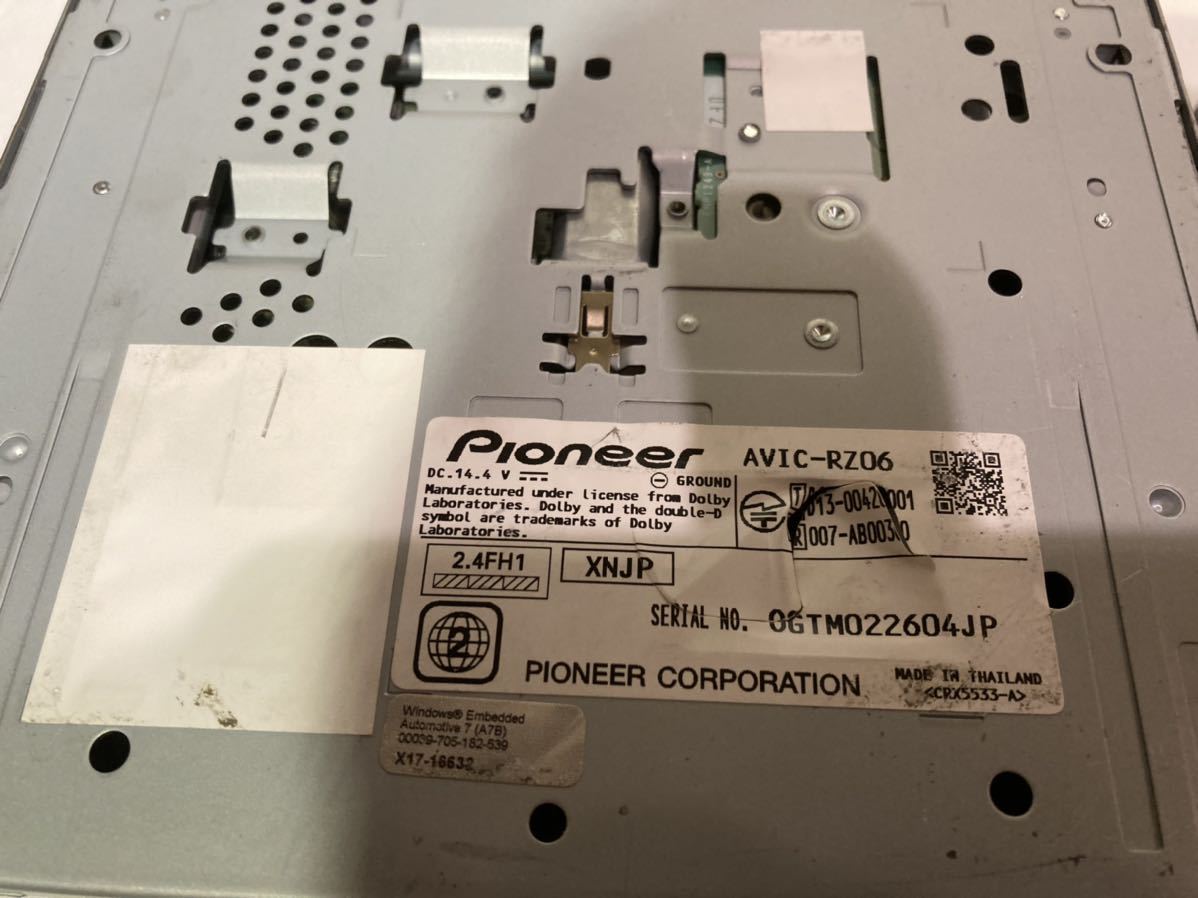 カロッツェリア 楽ナビ AVIC-RZ06 carrozzeria Pioneer Bluetooth ナビ