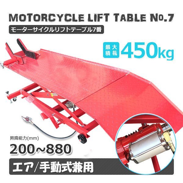 大得価，定番人気 【パレットチャーター便】バイクリフトテーブル7