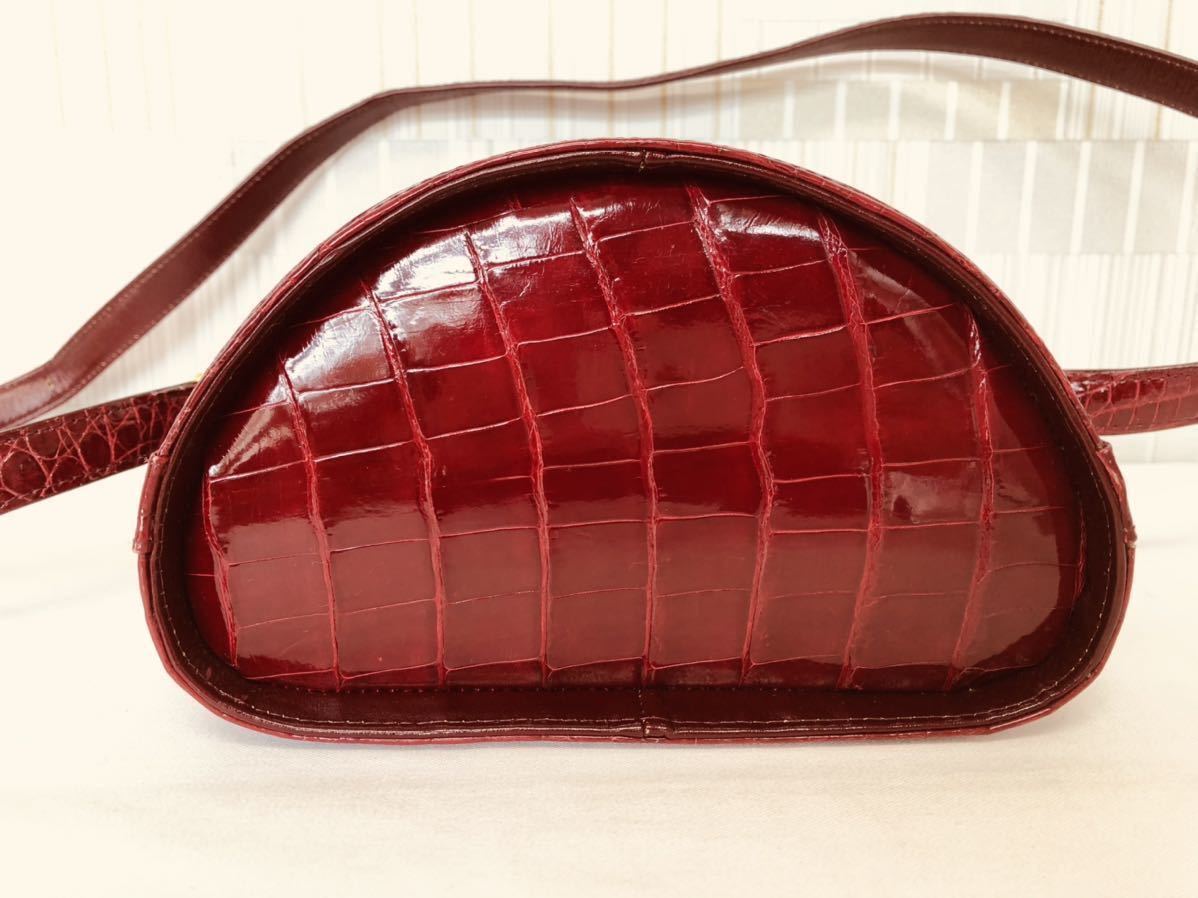 JRA公認 MARUU マルウ ショルダーバッグ 斜めがけ クロコダイル レザー  