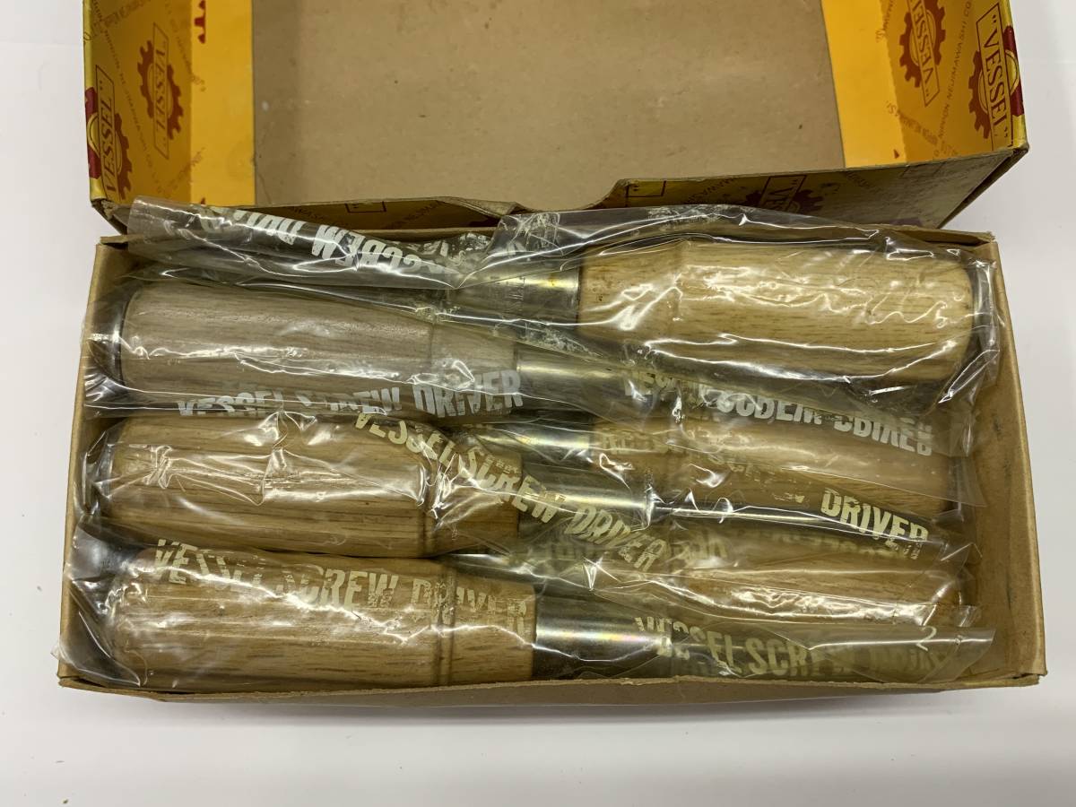 ベッセル（VESSEL） 木柄マイナスドライバー 　No.350 　50ｍ/ｍ　　10本セット。【未使用品】　　　　　（20221021）