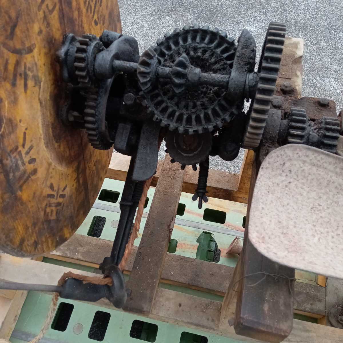 栗原式 製縄機 紀念号 縄ない機 縄編み機 昭和 レトロ 古道具