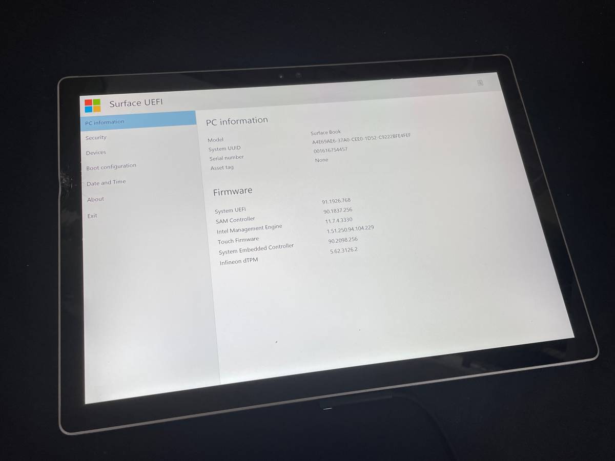 動作OK♪】Microsoft Surface Book [Core i5 6300U 2.6GHz/RAM:8GB/SSD