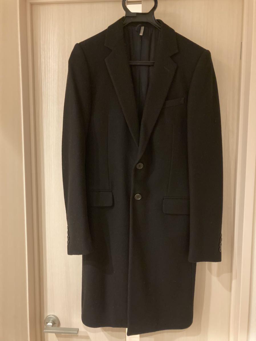 ディオールオム　チェスター　コート　Dior Homme ブラック　44 エディ　チェスターコート 