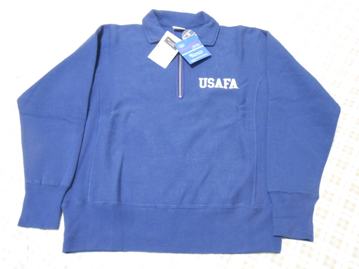 新品！チャンピオン リバースウィーブ USAFA ハーフジップ スウェット 