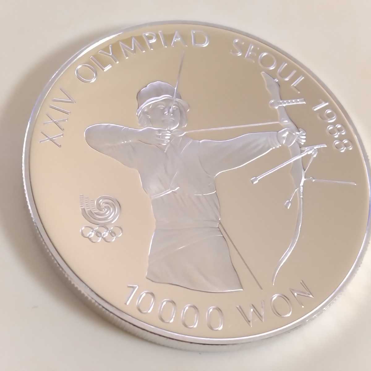 1987 韓国 10000ウォン銀貨 1988 SOUTH KOREA Seoul OLYMPICS Runner Track Proof Silver 10000