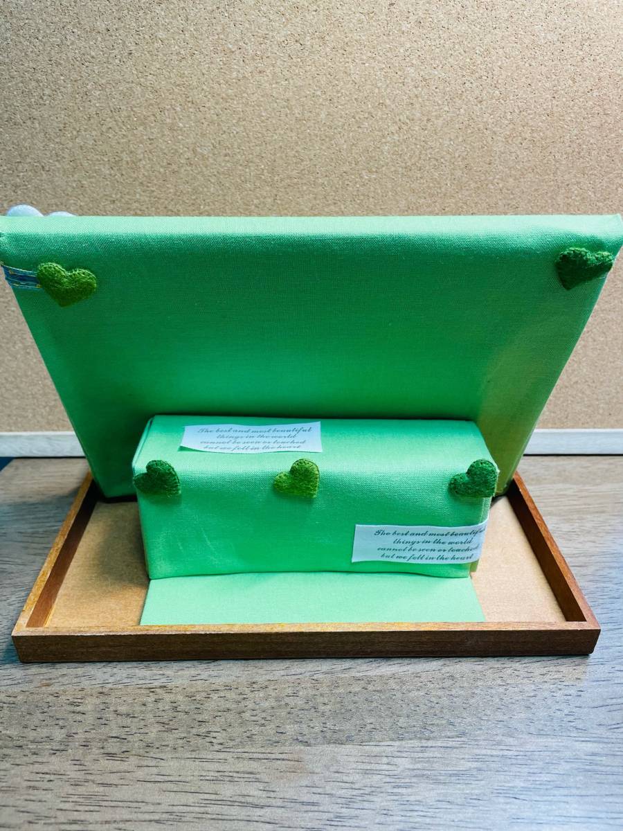 フェルトハンドメイド　森の妖精たちとおさるの携帯スタンド　置物　おままごと_7