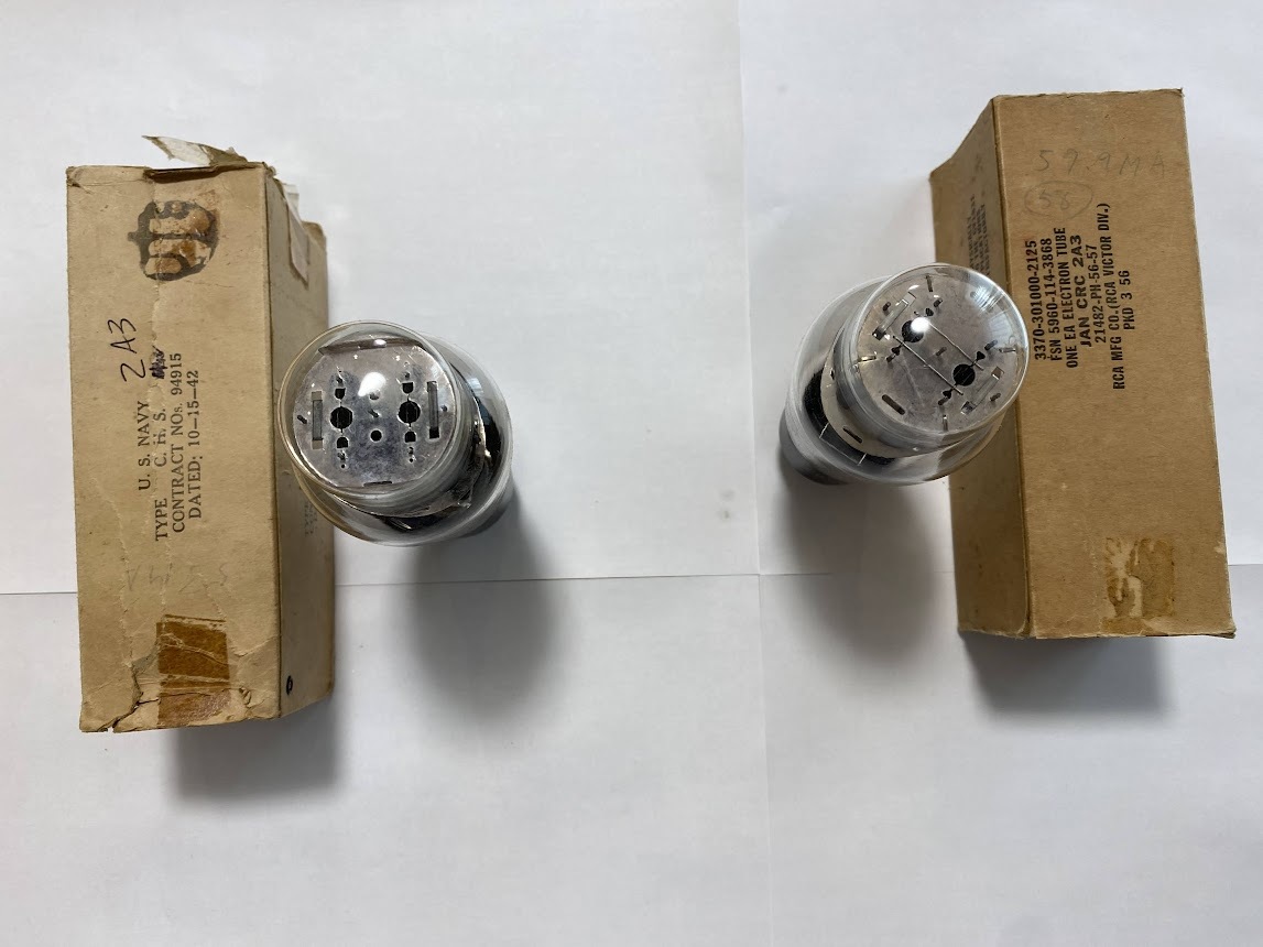 RCA 2A3 真空管 2本セット RCA 2A3 真空管 2本 元箱付き 2A3 RCA
