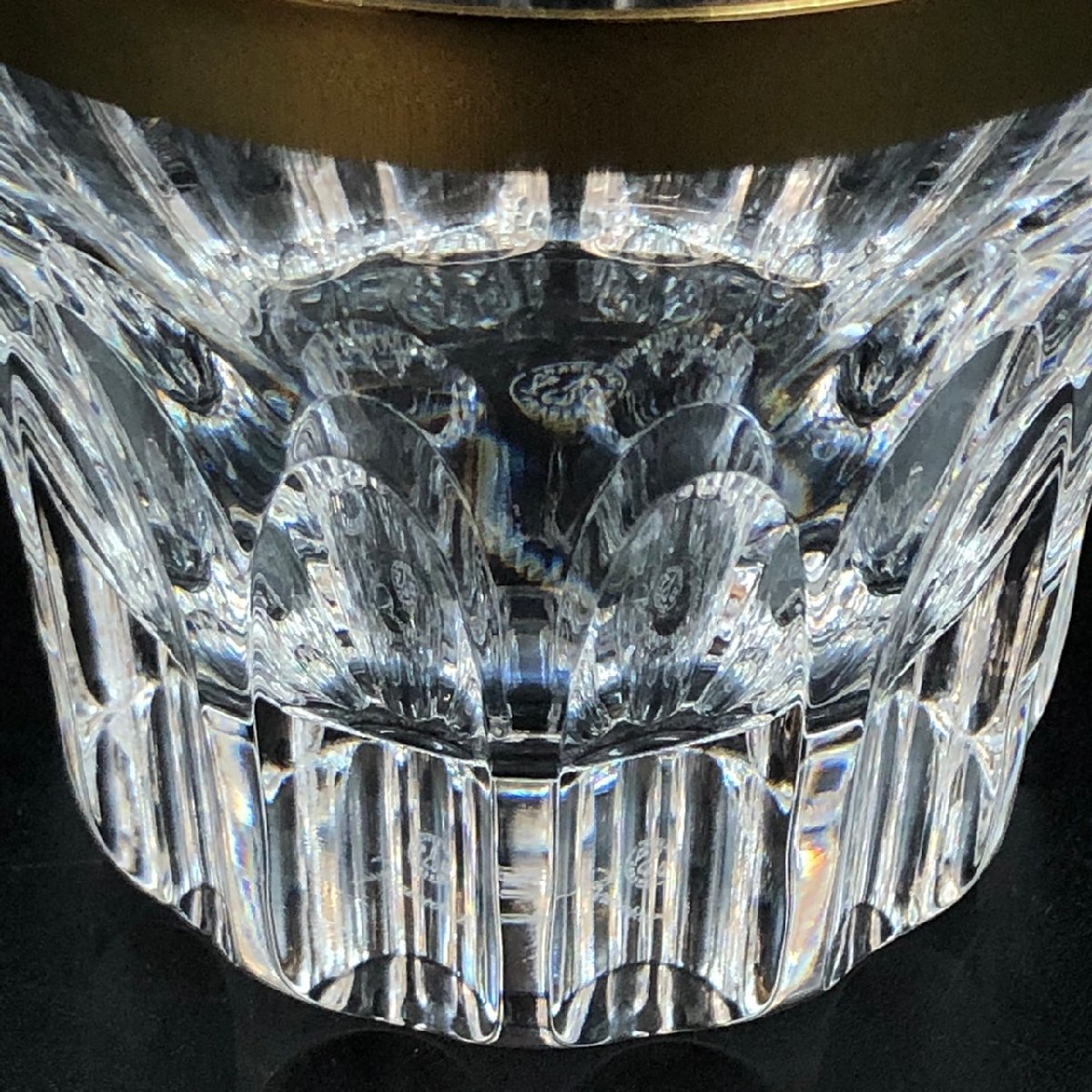 ☆Baccarat バカラ エトナ ロックグラス 2客セット ペア 金彩 グラス 