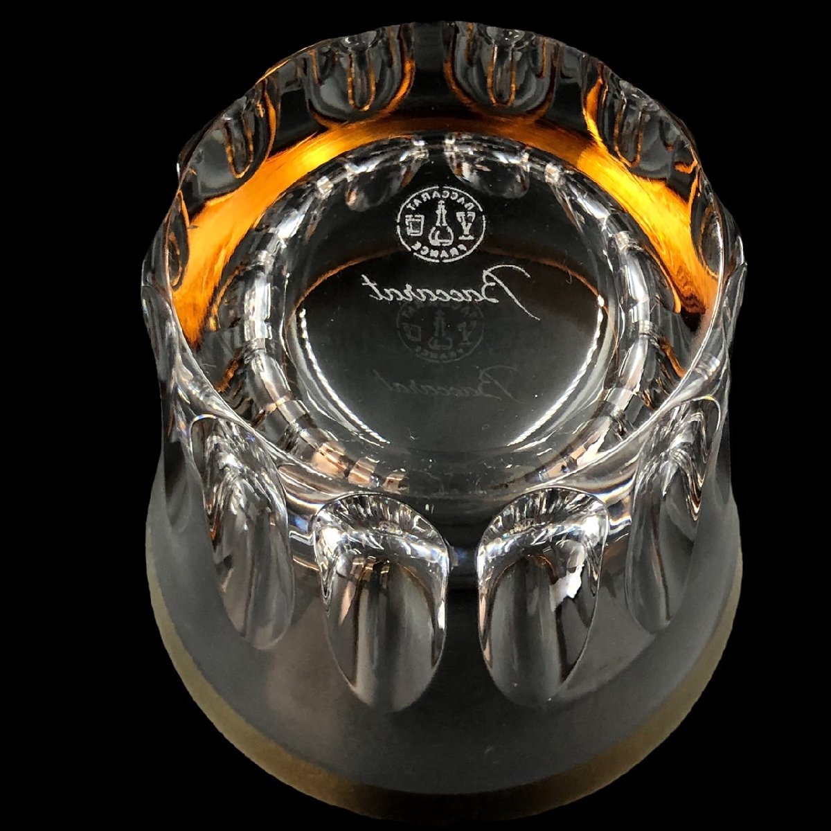 ☆Baccarat バカラ エトナ ロックグラス 2客セット ペア 金彩 グラス 