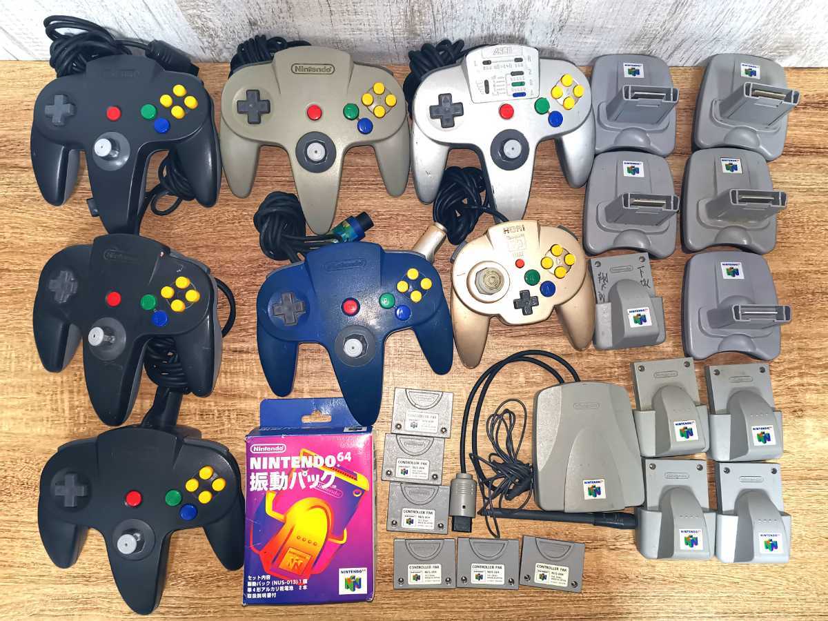 【高品質，セール】 任天堂64 ニンテンドー64 NINTENDO64 コントローラー 付属品 まとめ売り Nintendo 振動パック コントローラパック 64GBパック VRS マイク(本体、アクセサリー)｜売買されたオークション情報、yahooの 本体、アクセサリー