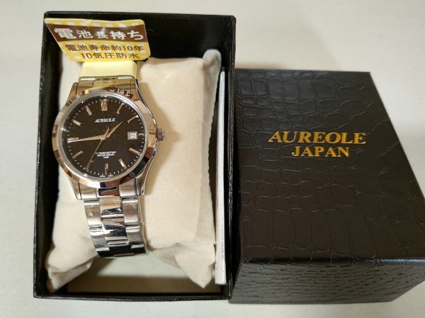 未使用　オレオール　AUREOLE 腕時計 10気圧防水 SW-409M-1　メンズウォッチ　