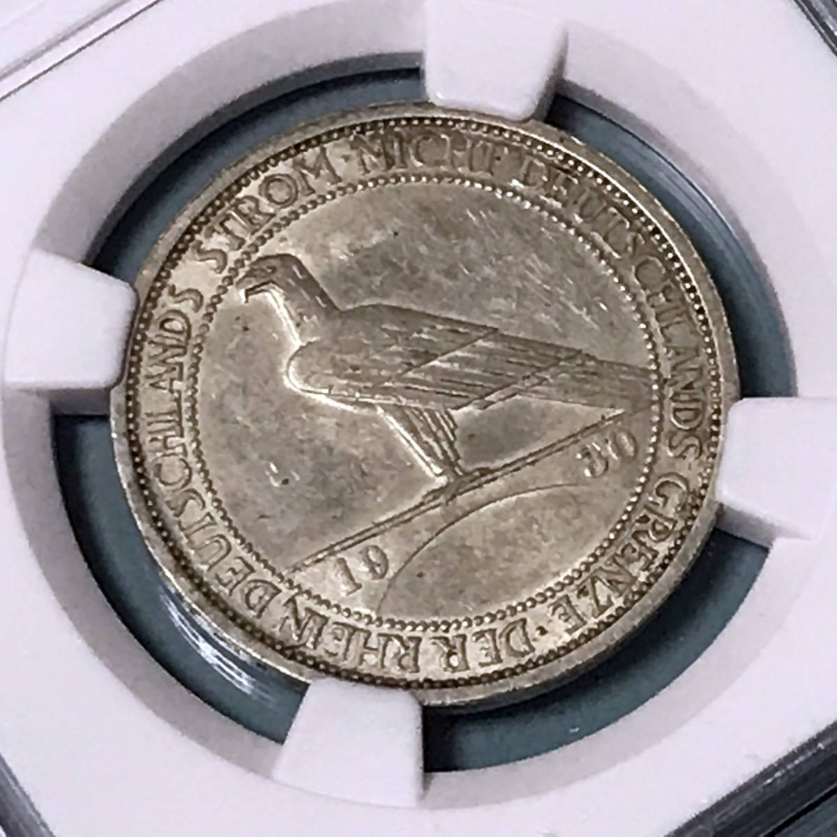 JCC ☆1930J ドイツ ワイマール共和国 3マルク銀貨 ラインラント解放 NGC UNC DETAILS CLEANED