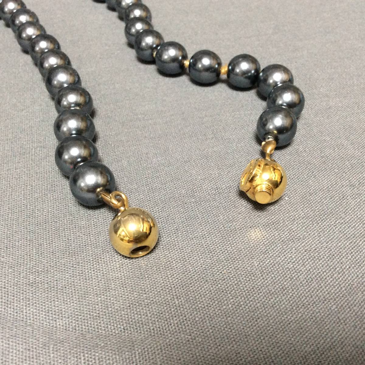 ○ 10/13 217703 CELINE パール グレー系 ネックレス アクセサリー 