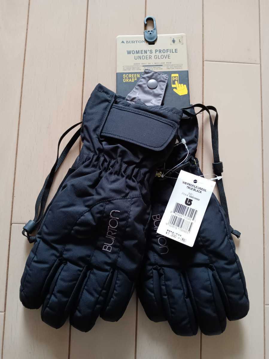 新品☆バートン BURTON GLOVE 手袋 グローブ レディースLブラック　スノボ