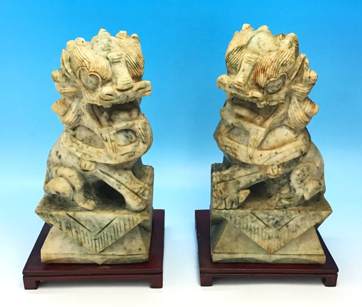 狛犬 置物 : 獅子 縁起物 シーサー 魔除け ペア ホーム＆キッチン 魁大 