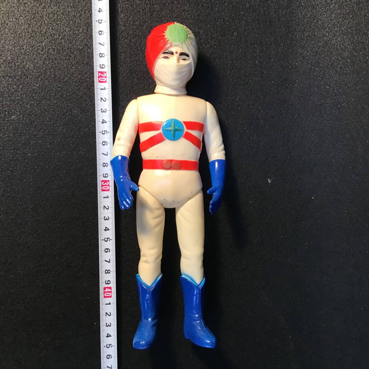 レインボーマン ソフビ人形 当時物 保管品 マスク マント メーカー不明