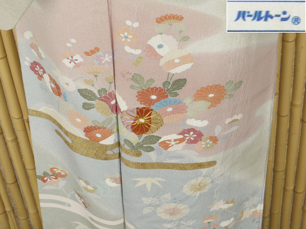 安い，人気SALE 京かんざし t-145 訪問着 金駒刺繍 絞り加工 パールトン加工(仕立て上がり)｜売買されたオークション情報、yahooの商品情報をアーカイブ公開 - オークファン 仕立て上がり