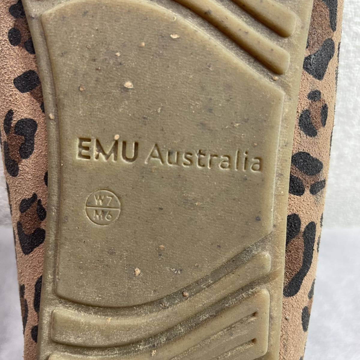 EMU Australia エミュ オーストラリア モカシン ファー レオパード柄