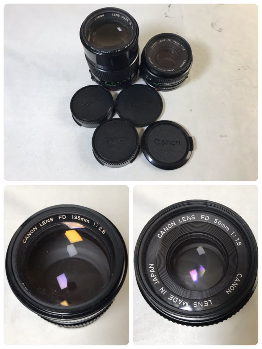 1，000円売切 動作未確認 Canon AE-1 SUNPAK auto 3075G 135mm 1:2.8