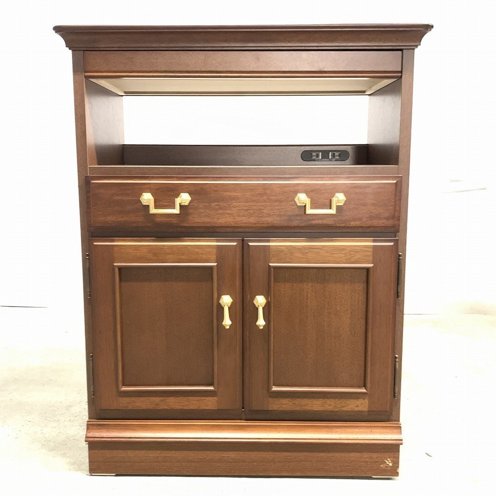 定番，定番人気 MARUNI マルニ 5135-00 地中海シリーズ TEL FAX台 64 高級家具 木製カウンター サイズ:約W635xH805xD330mm 重量:約18.55kg 現状品 TB(maruni（マルニ）)｜売買されたオークション情報、yahooの商品情報をアーカ maruni（マルニ）