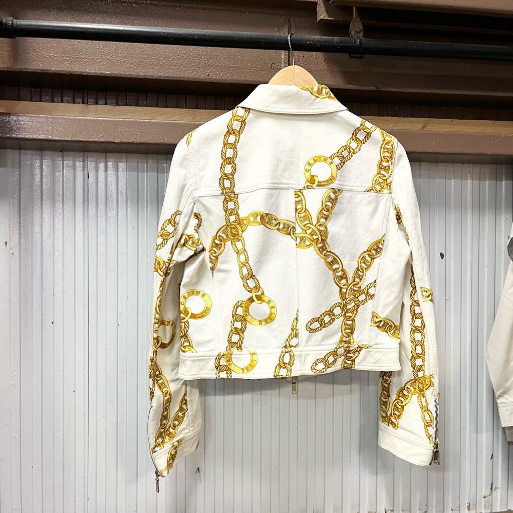 CELINE セリーヌ マカダム チェーン柄 ブルゾン ジャケット ダブル 
