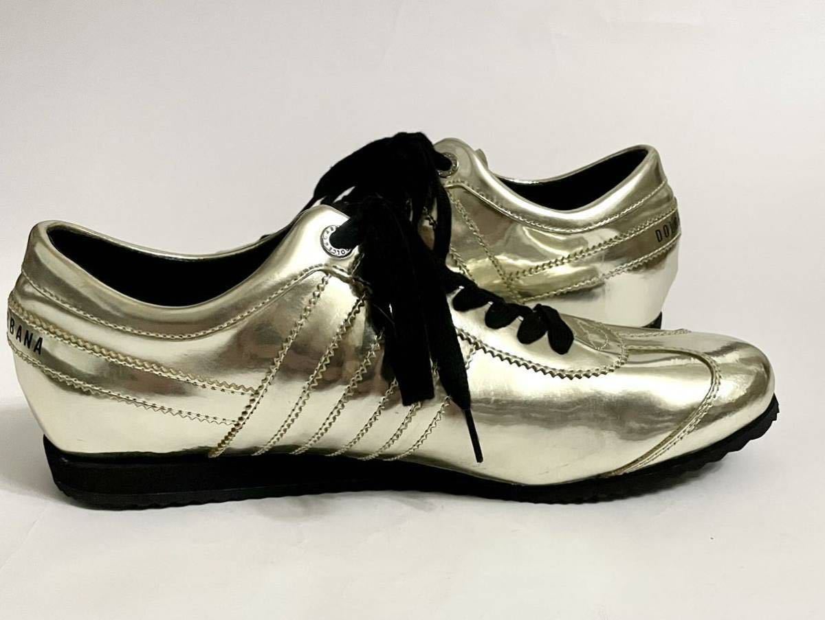 DOLCE & GABBANA ITALIA GOLD SHOES SNEAKER D&G ドルチェ アンド 